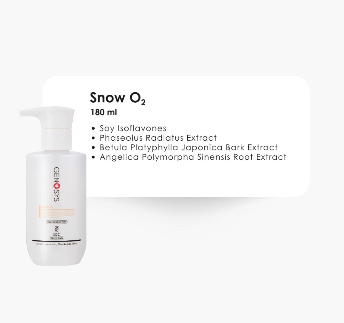 Snow O₂ Cleanser (180 ml), fra merket Genosys
