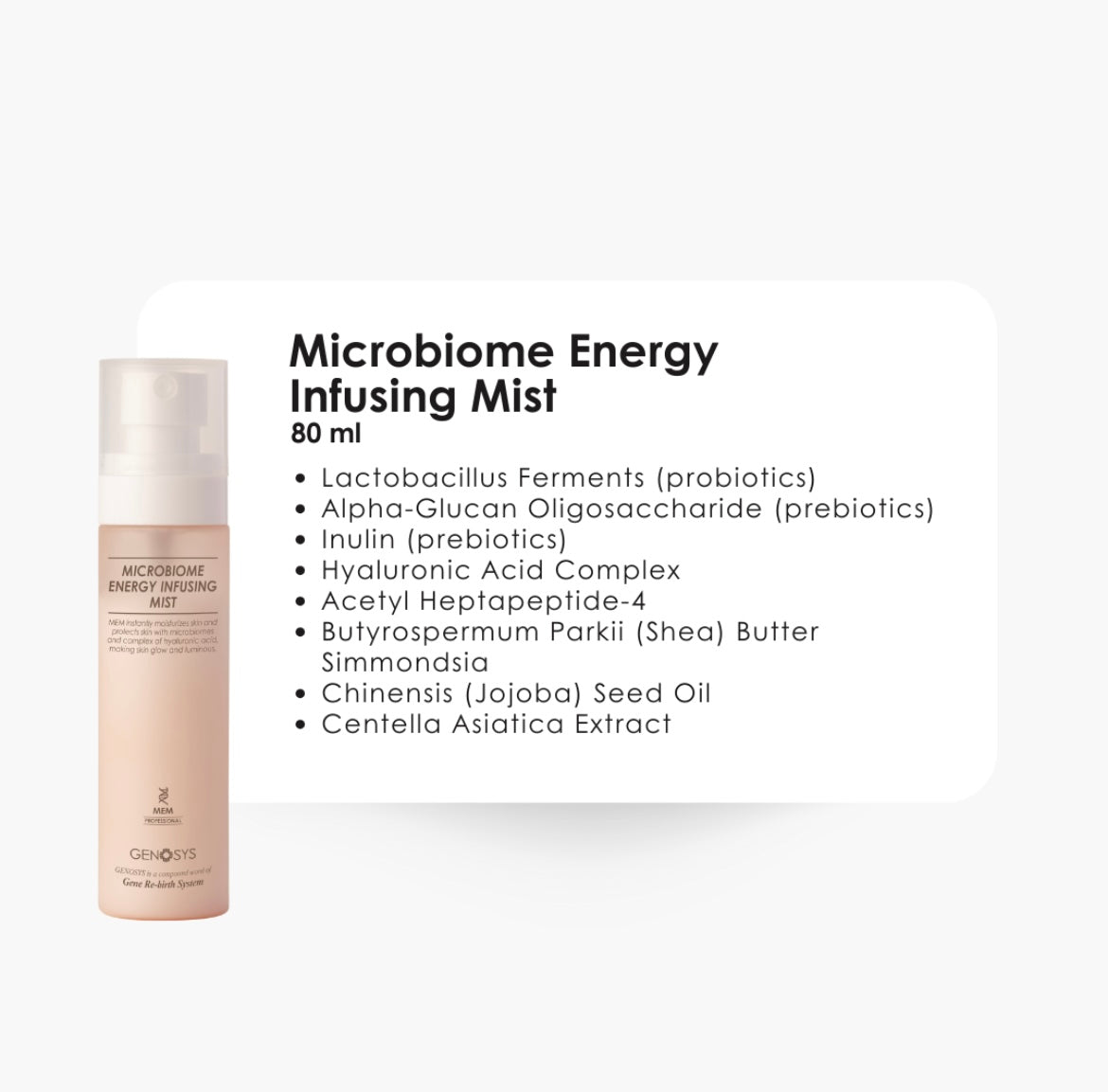 Microbiome Energy Infusing Mist 80 ml