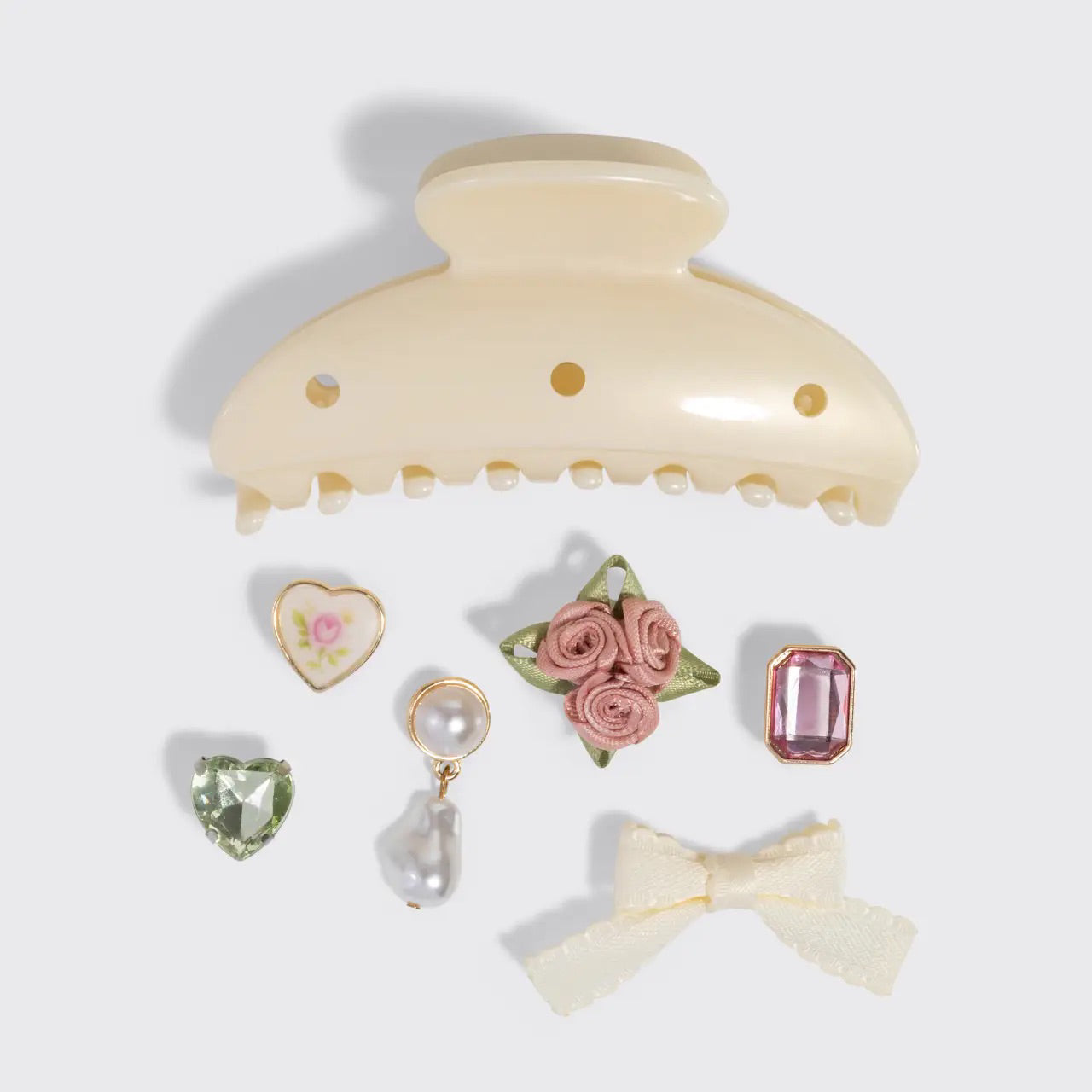Kitsch hårklype beige kitschpop