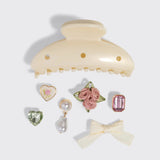 Kitsch hårklype beige kitschpop