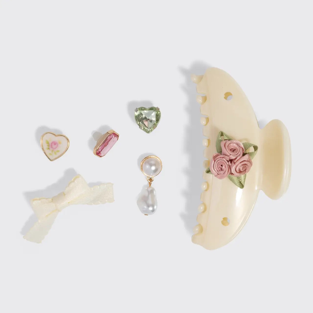 Kitsch hårklype beige kitschpop