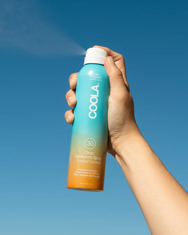 Coola Clear  Sunscreen Spray SPF 30 – Tropical Coconut